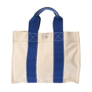 エルメス ボラボラ PM 白/青 キャンバス ユニセックス バッグ 【bag】