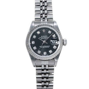 ロレックス デイトジャスト 69174G ブラック/ダイヤモンド レディース 時計 【wristwatch】