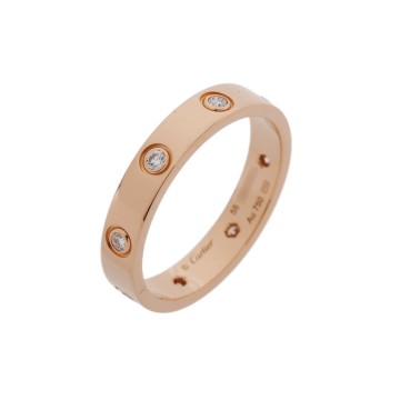 カルティエ ミニラブリング フルダイヤ #55 K18ピンクゴールド PG レディース ジュエリー 【jewelry】