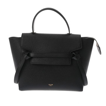 セリーヌ ベルトバッグ ナノ ブラック レザー レディース バッグ 【bag】