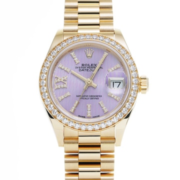 ロレックス デイトジャスト 28 ダイヤベゼル 279138RBR ラベンダータペストリー/ダイヤモンド レディース 時計 【wristwatch】