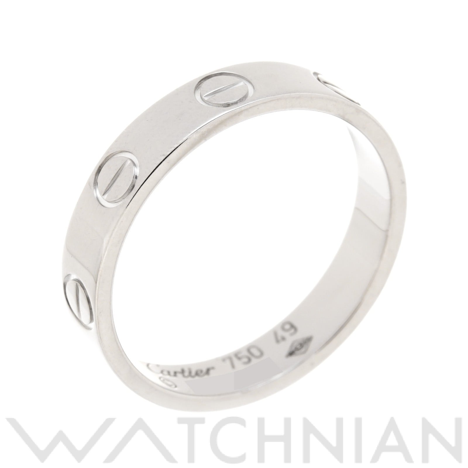 カルティエ ミニラブ リング　#49(約9号) B4085100 K18ホワイトゴールド WG レディース ジュエリー 【中古】【jewelry】