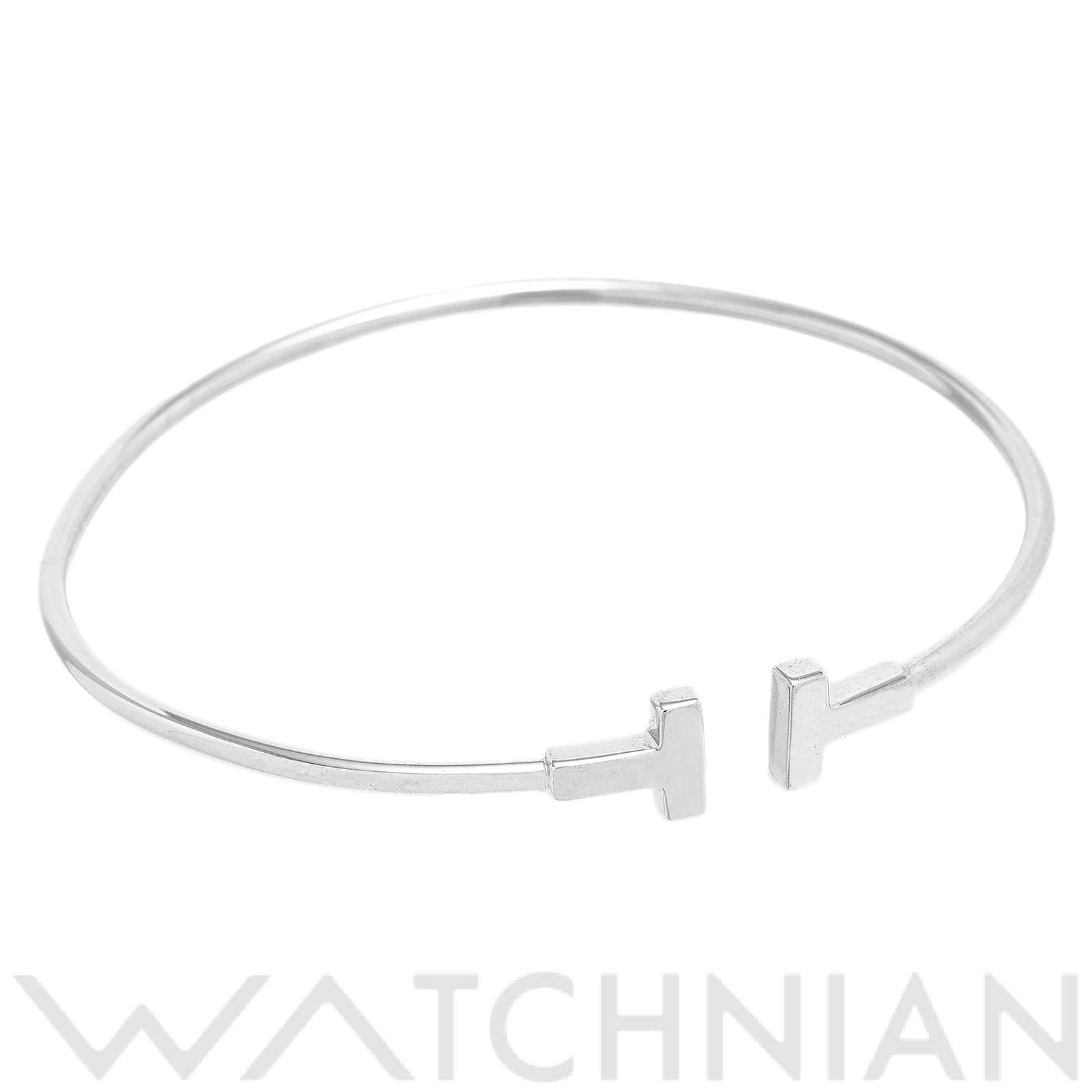 ティファニー Tワイヤー バングル K18ホワイトゴールド WG レディース ジュエリー 【中古】【jewelry】
