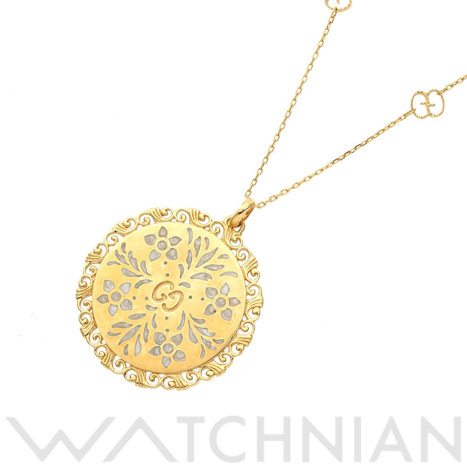グッチ アイコン ブルーム ロング ネックレス K18イエローゴールド YG レディース ジュエリー 【中古】【jewelry】