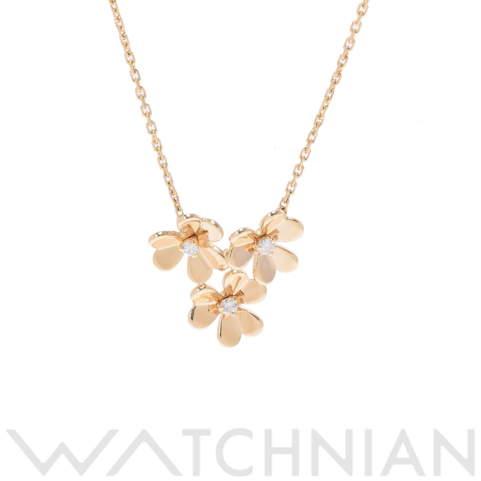 ヴァン クリーフ&アーペル フリヴォル 3Pダイヤ 3フラワーミニ K18YG/ダイヤ レディース ジュエリー 【中古】【jewelry】