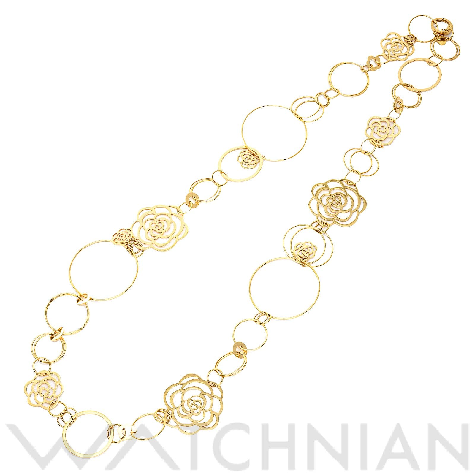 シャネル カメリア ネックレス K18イエローゴールド YG レディース ジュエリー 【中古】【jewelry】