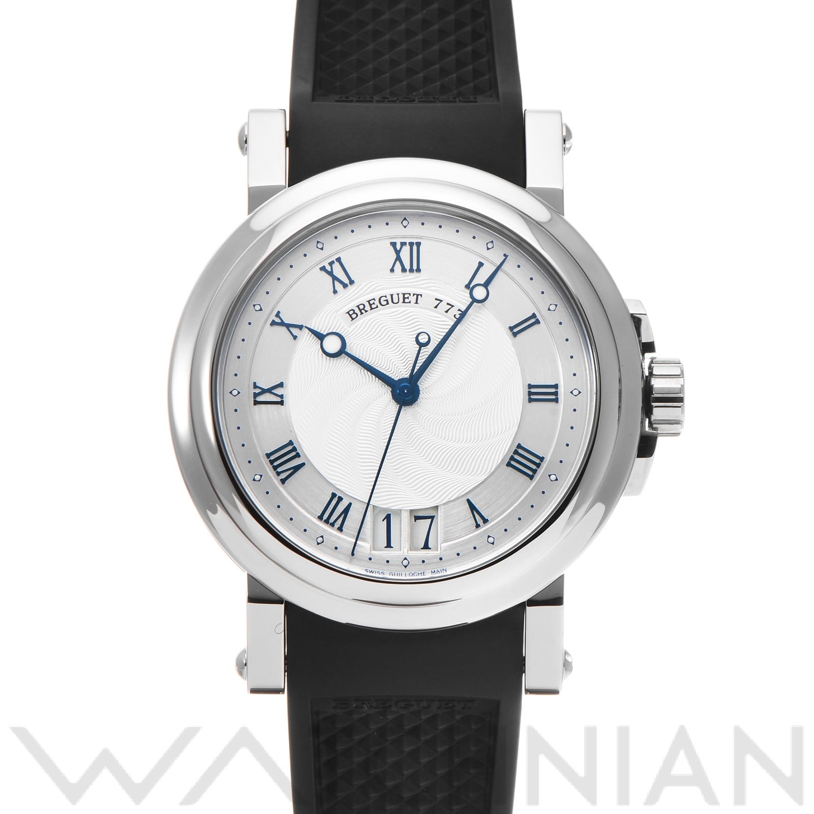ブレゲ マリーンII ラージデイト 5817ST/12/5V8 シルバー メンズ 時計 【中古】【wristwatch】
