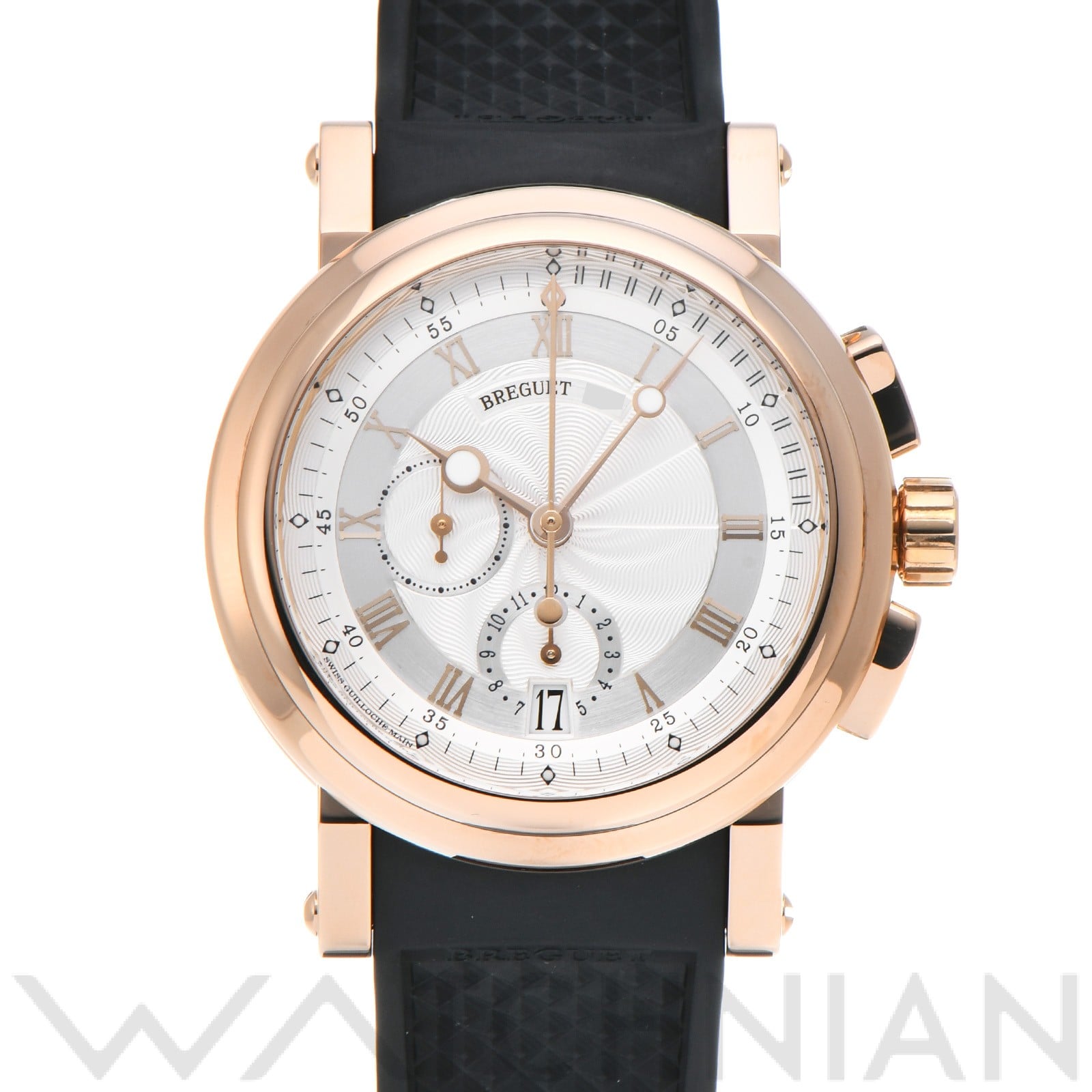 ブレゲ マリーンII クロノグラフ 5827BR/12/5ZU シルバー メンズ 時計 【中古】【wristwatch】