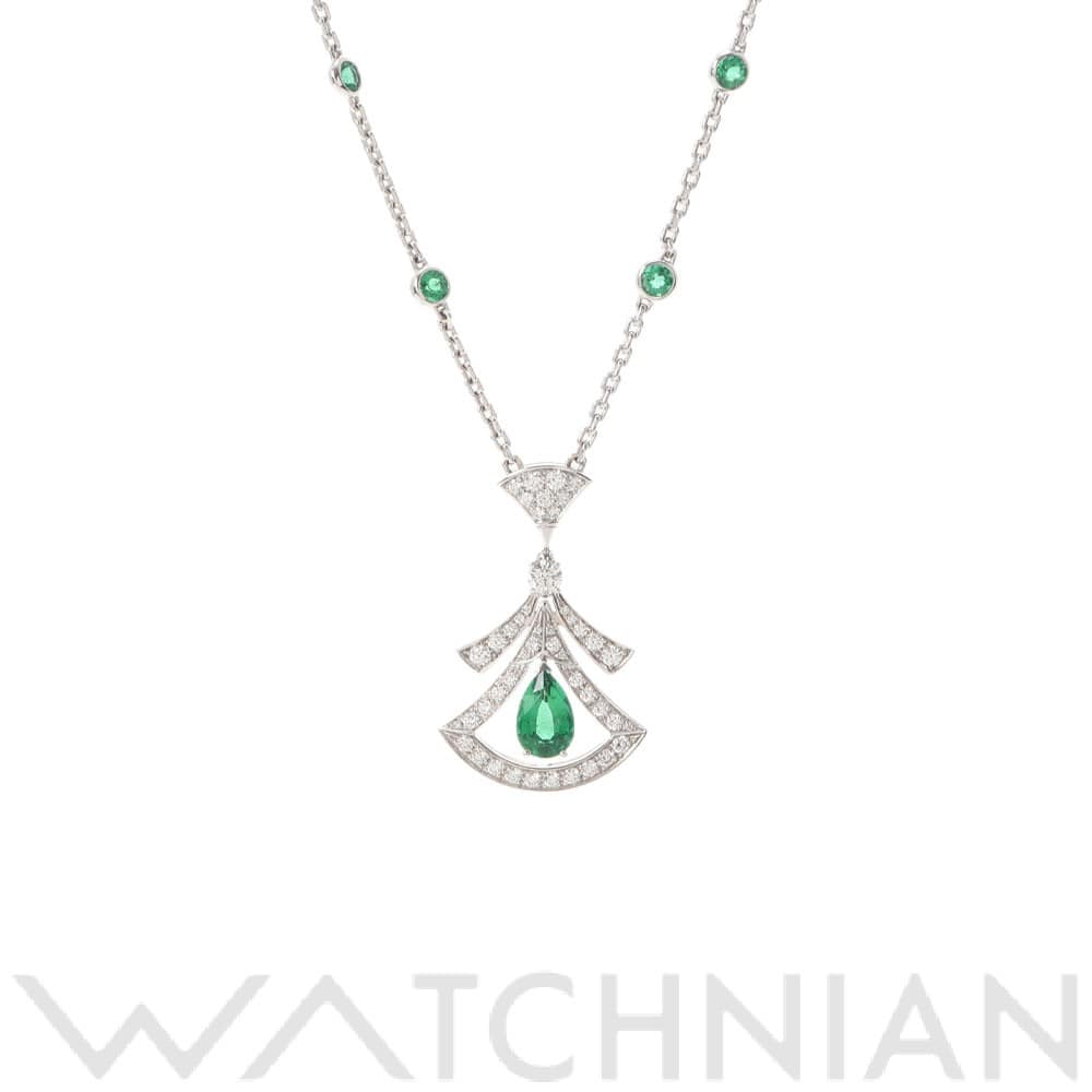 ブルガリ ディーヴァ ドリーム K18WG/エメラルド/ダイヤ レディース ジュエリー 【中古】【jewelry】
