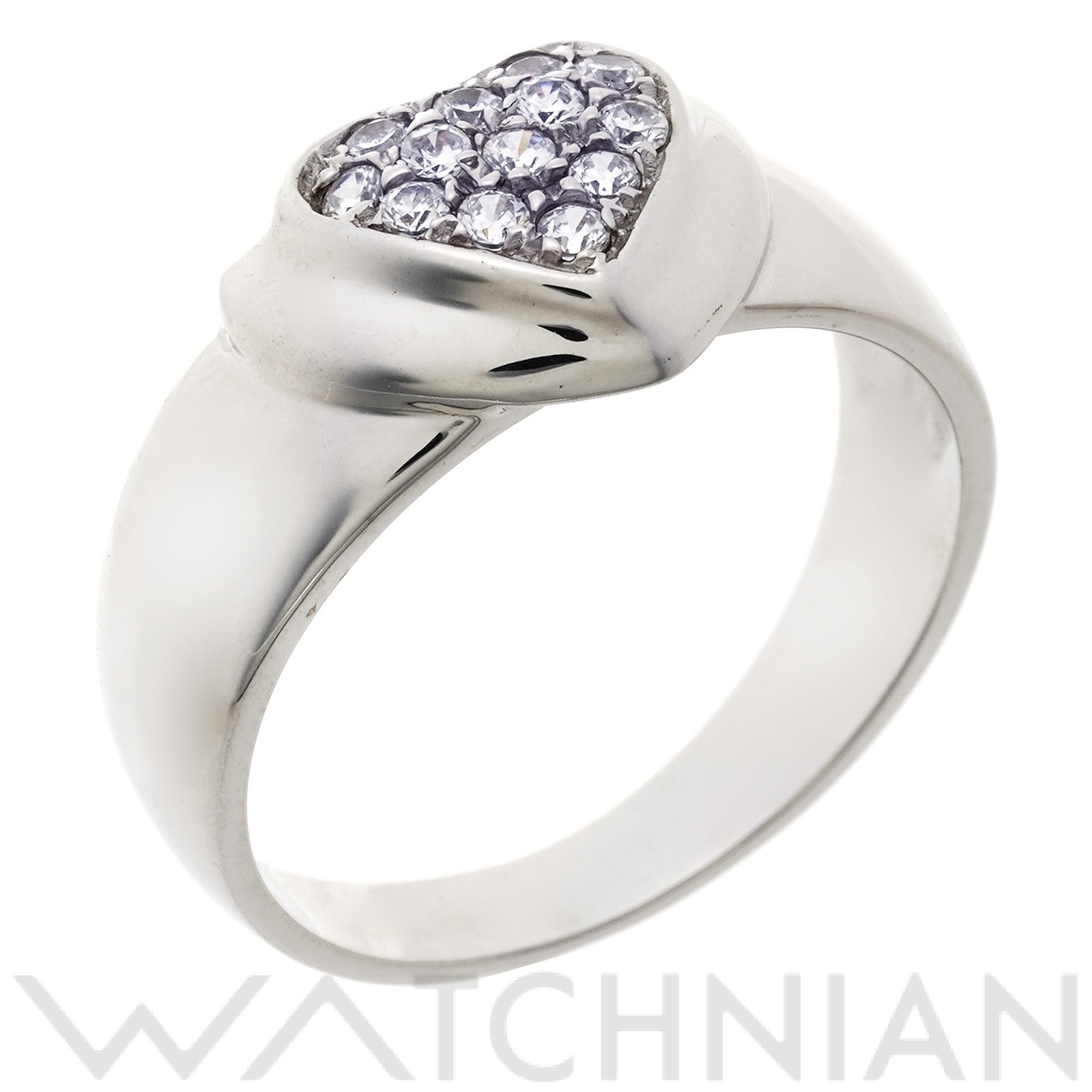 フォリフォリ ハート リング　約14号 K18ホワイトゴールド WG/ダイヤモンド レディース ジュエリー 【中古】【jewelry】