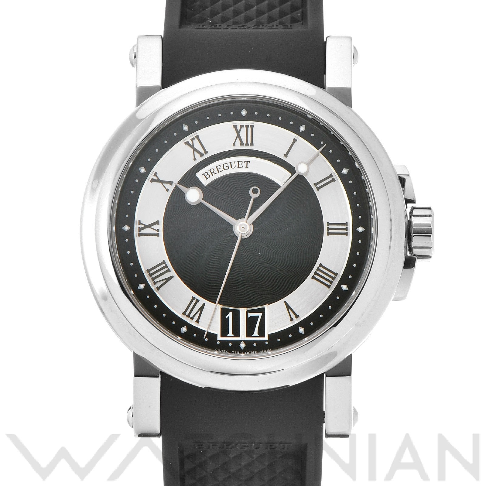 ブレゲ マリーンII ラージデイト 5817ST/92/5V8 ブラック メンズ 時計 【中古】【wristwatch】