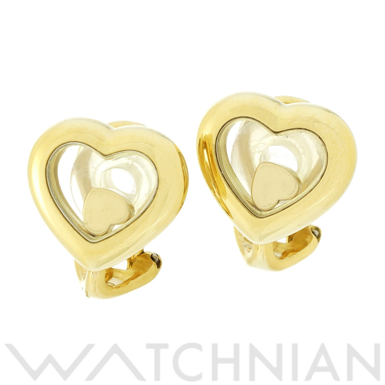 ショパール ハッピーハート イヤリング K18イエローゴールド YG レディース ジュエリー 【中古】【jewelry】