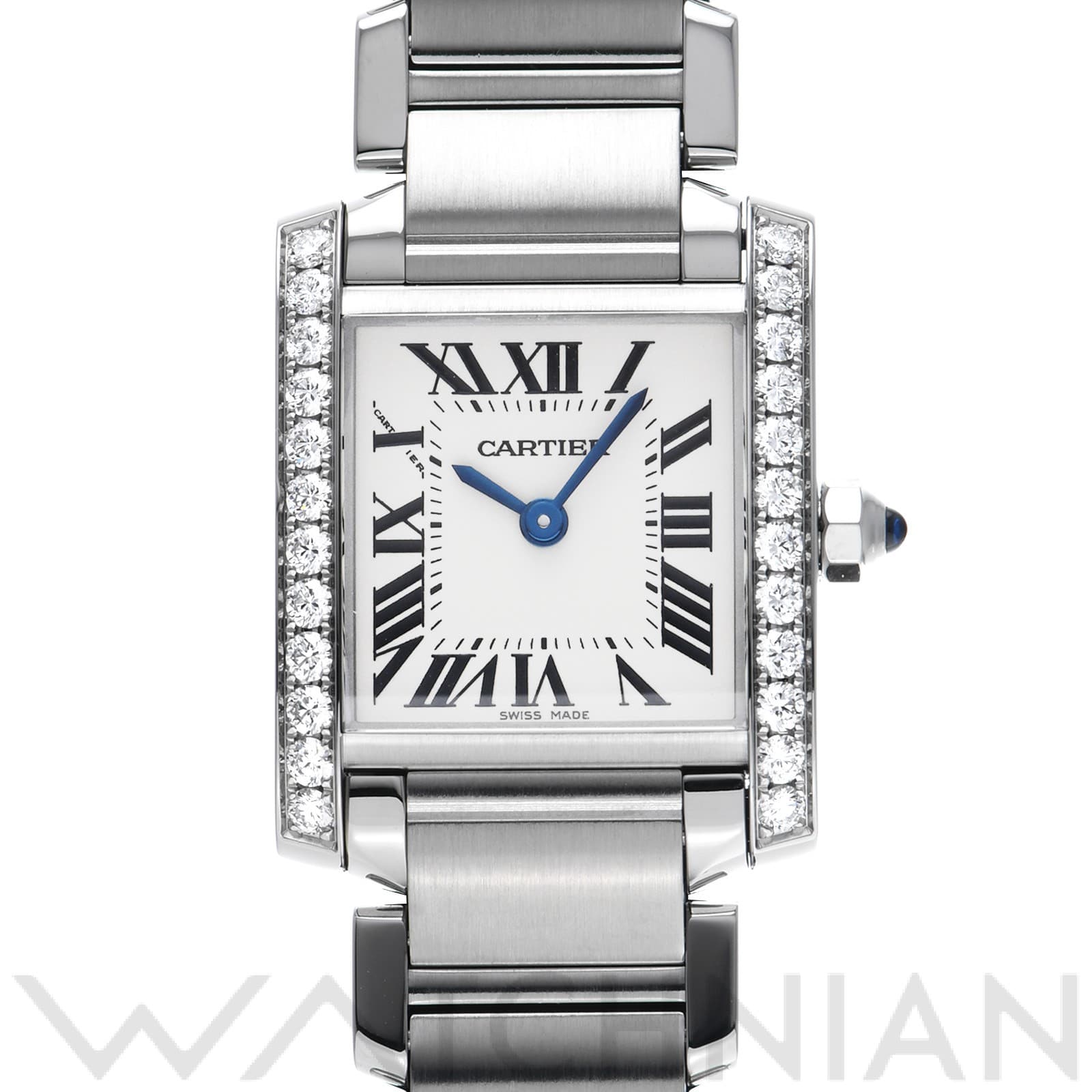 カルティエ タンクフランセーズ SM W4TA0008 シルバー レディース 時計 【中古】【wristwatch】