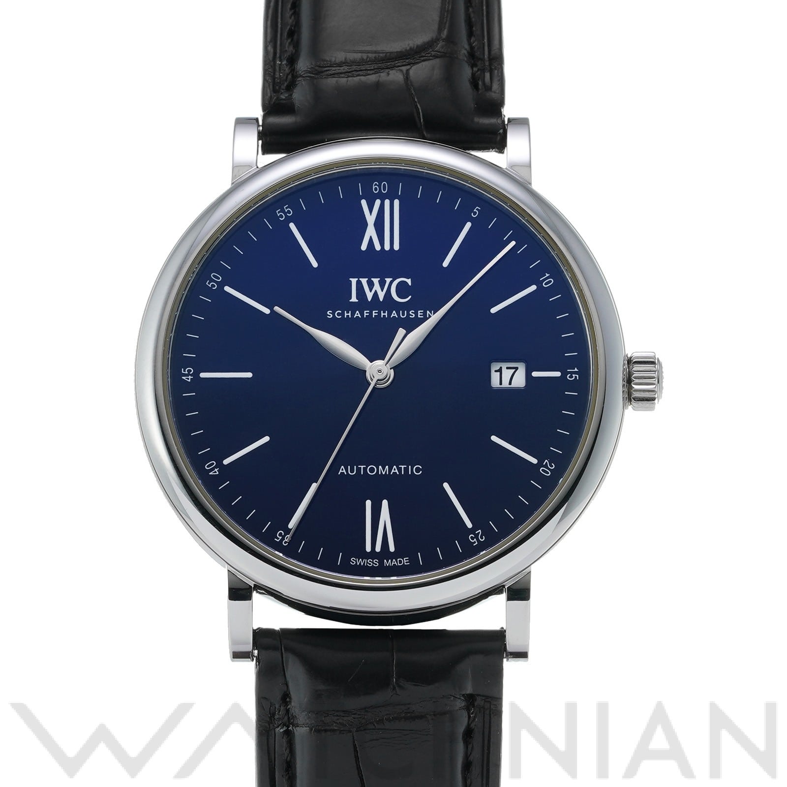 IWC ポートフィノ オートマティック 150イヤーズ IW356518 ブルー メンズ 時計 【中古】【wristwatch】