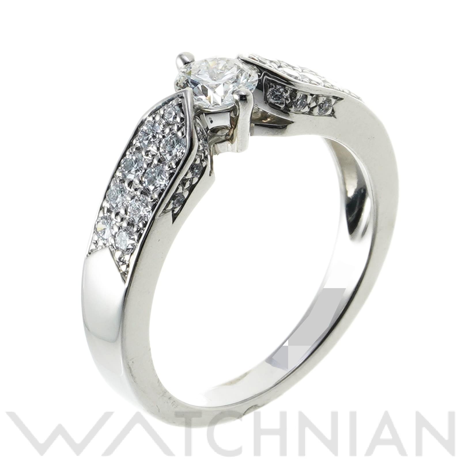 ショーメ プリュム ソリテール リング　約8号 Pt950プラチナ/ダイヤモンド レディース ジュエリー 【中古】【jewelry】