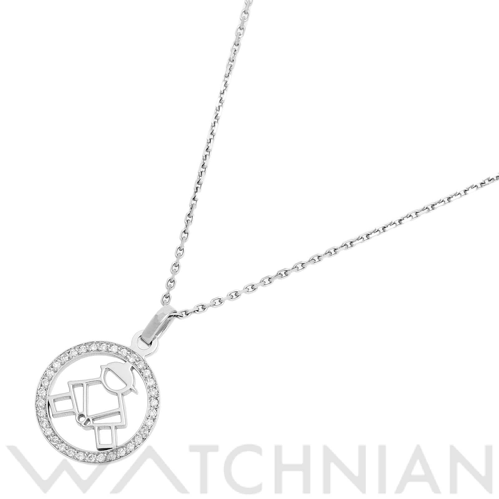 ショーメ アクロシュ・クール リトルボーイ ペンダント ネックレス K18ホワイトゴールド WG/ダイヤモンド レディース ジュエリー 【中古】【jewelry】