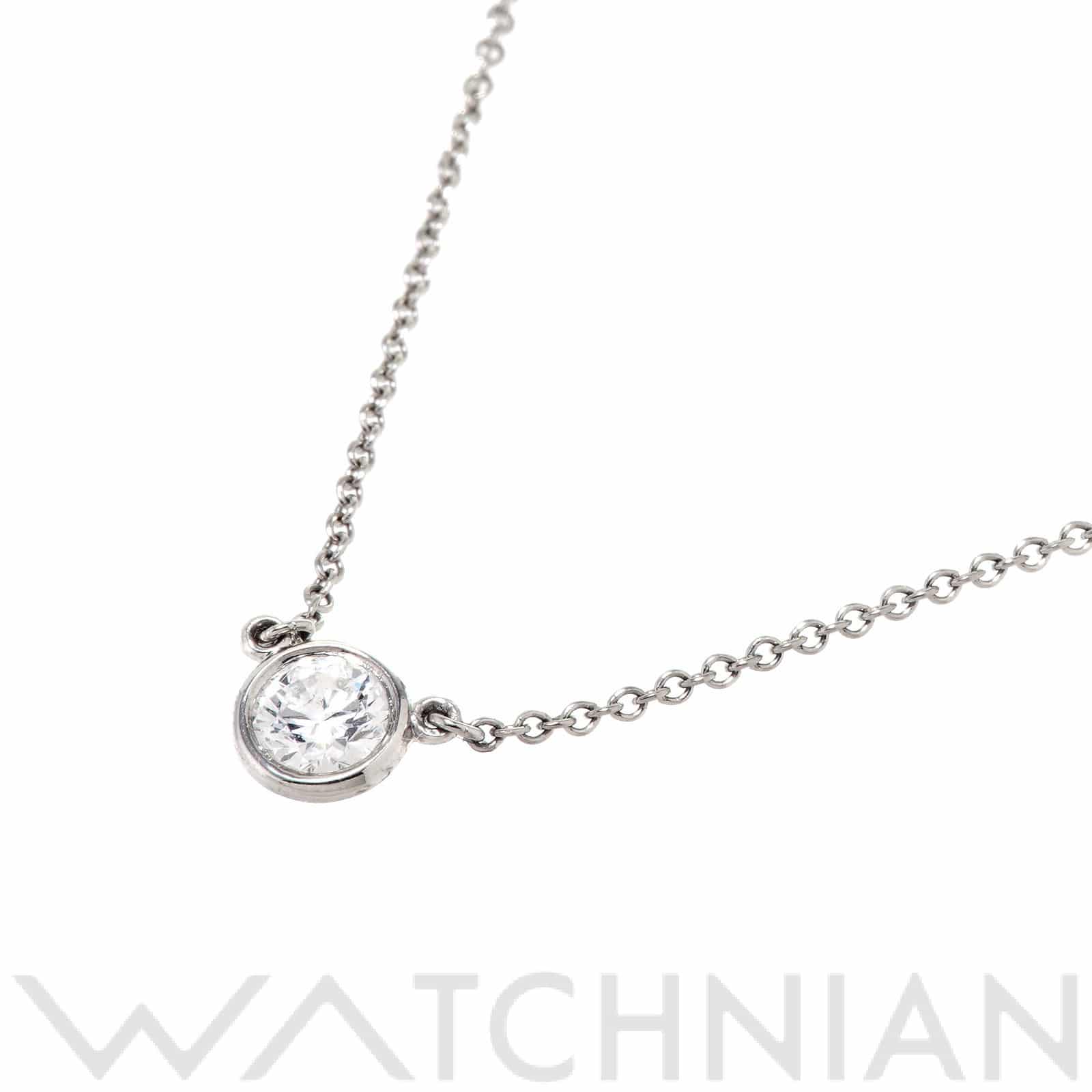 ティファニー バイザヤード ペンダント ネックレス Pt950プラチナ/ダイヤモンド レディース ジュエリー 【中古】【jewelry】