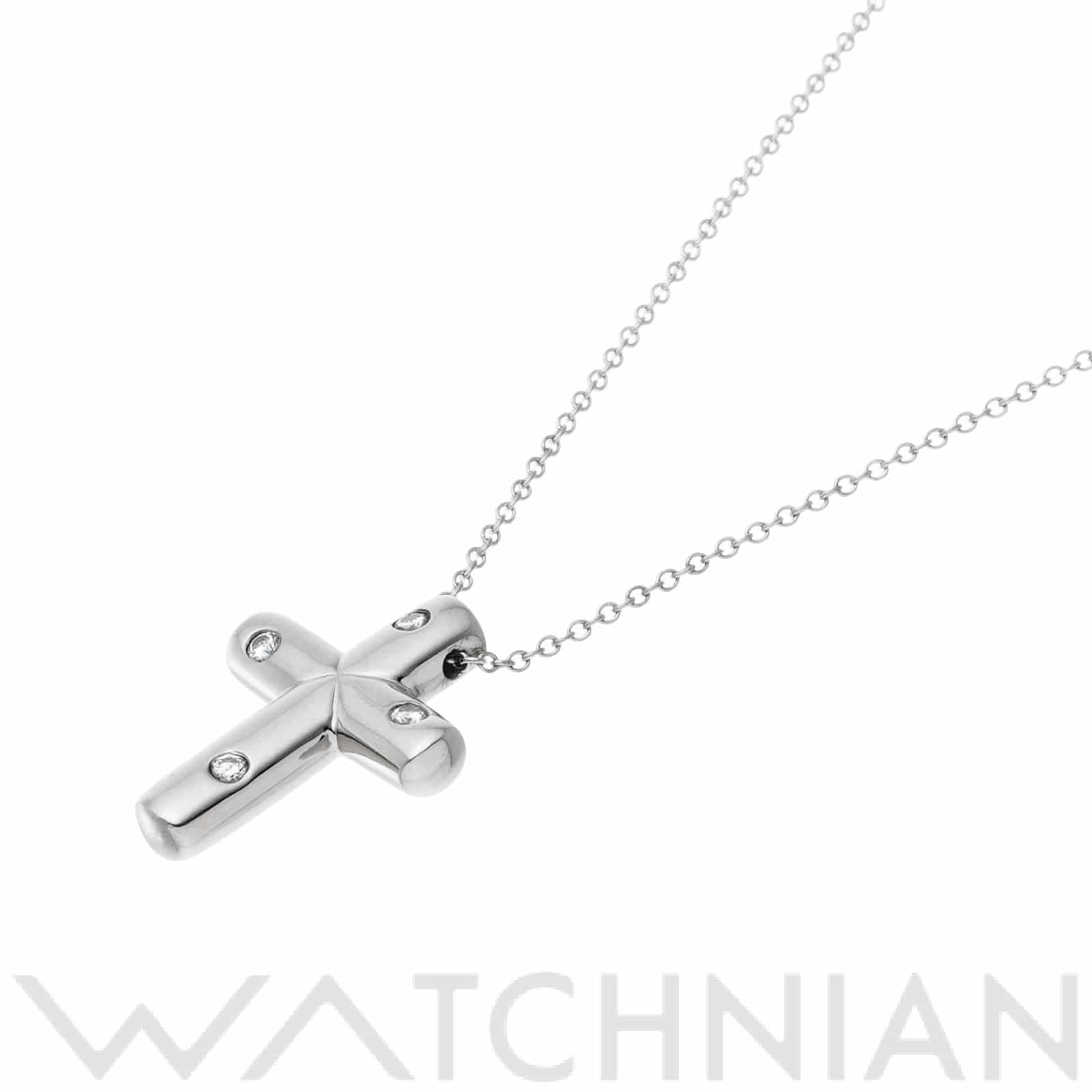 ティファニー ドッツ クロス ペンダント ネックレス Pt950プラチナ/ダイヤモンド レディース ジュエリー 【中古】【jewelry】
