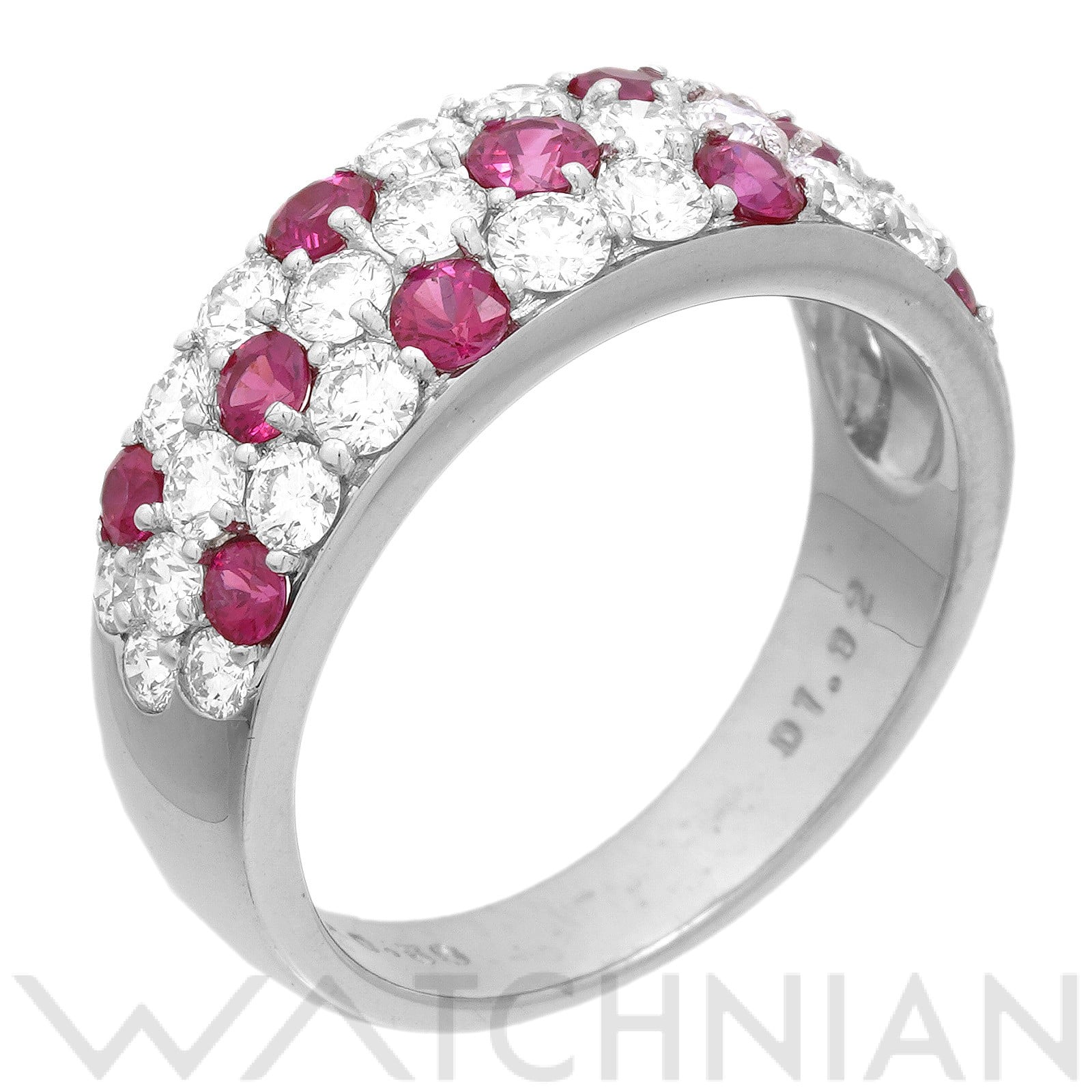 ミキモト ルビー リング　約11号 K18ホワイトゴールド WG/ルビー/ダイヤモンド レディース ジュエリー 【中古】【jewelry】