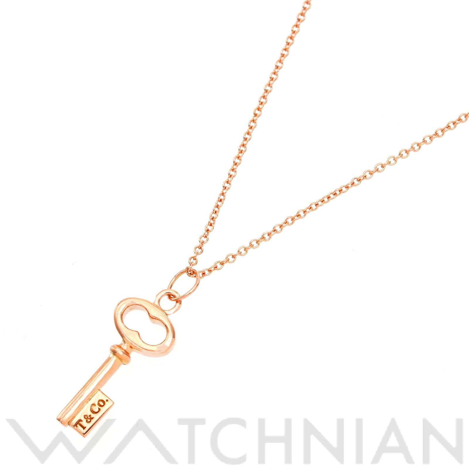 ティファニー オーバルキー ペンダント ネックレス K18ピンクゴールド PG レディース ジュエリー 【中古】【jewelry】