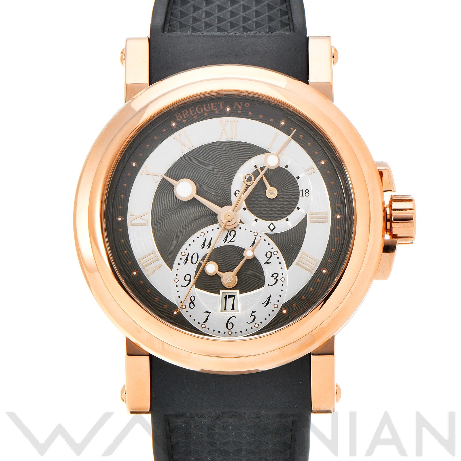 ブレゲ マリーン GMT 5857BR/Z2/5ZU グレー メンズ 時計 【中古】【wristwatch】