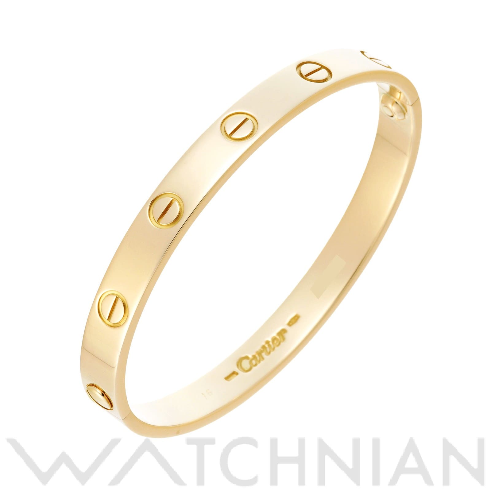 カルティエ ラブ ブレスレット　#16 60081963 K18イエローゴールド YG レディース ジュエリー 【中古】【jewelry】