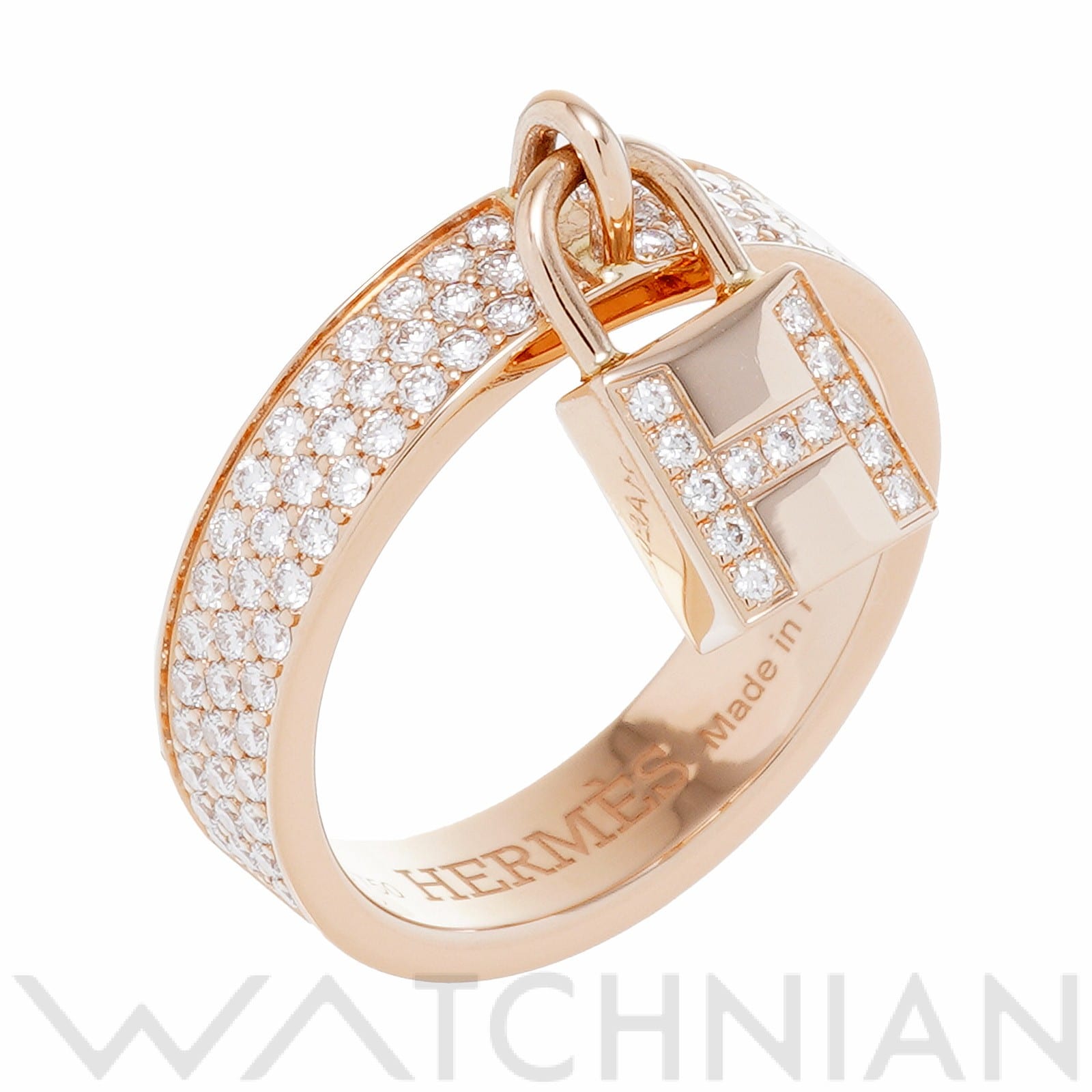 エルメス ケリー リング #50 K18ピンクゴールド PG/ダイヤモンド レディース ジュエリー 【中古】【jewelry】