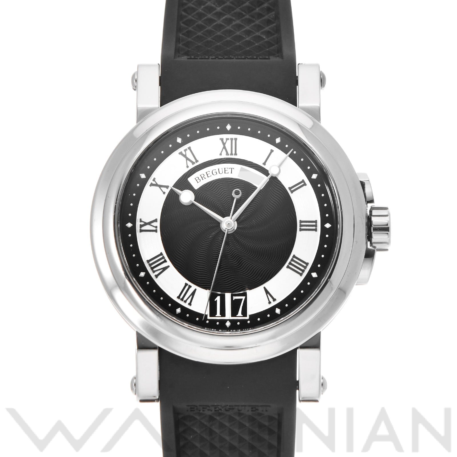ブレゲ マリーンII ラージデイト 5817ST/92/5V8 ブラック メンズ 時計 【中古】【wristwatch】