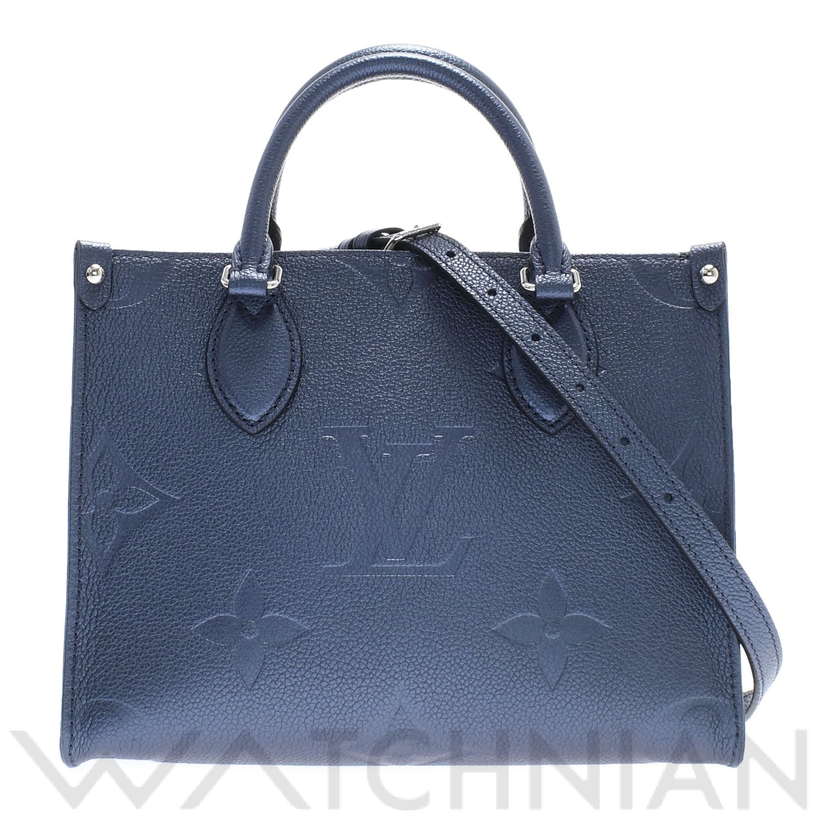 ルイ ヴィトン オンザゴー PM 2WAY ネイビーブルー M58956 モノグラムアンプラント レディース バッグ 【未使用】【bag】