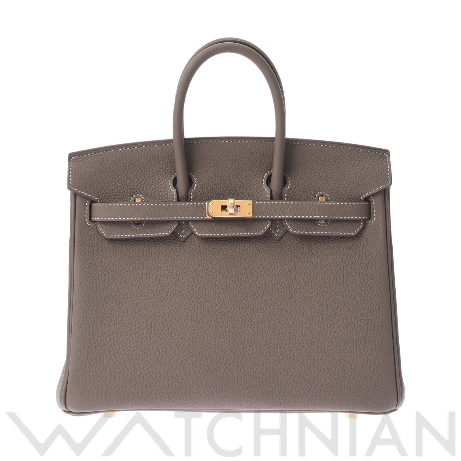 エルメス バーキン 25 エトゥープ/ゴールド金具 トゴ レディース バッグ 【新品】【bag】