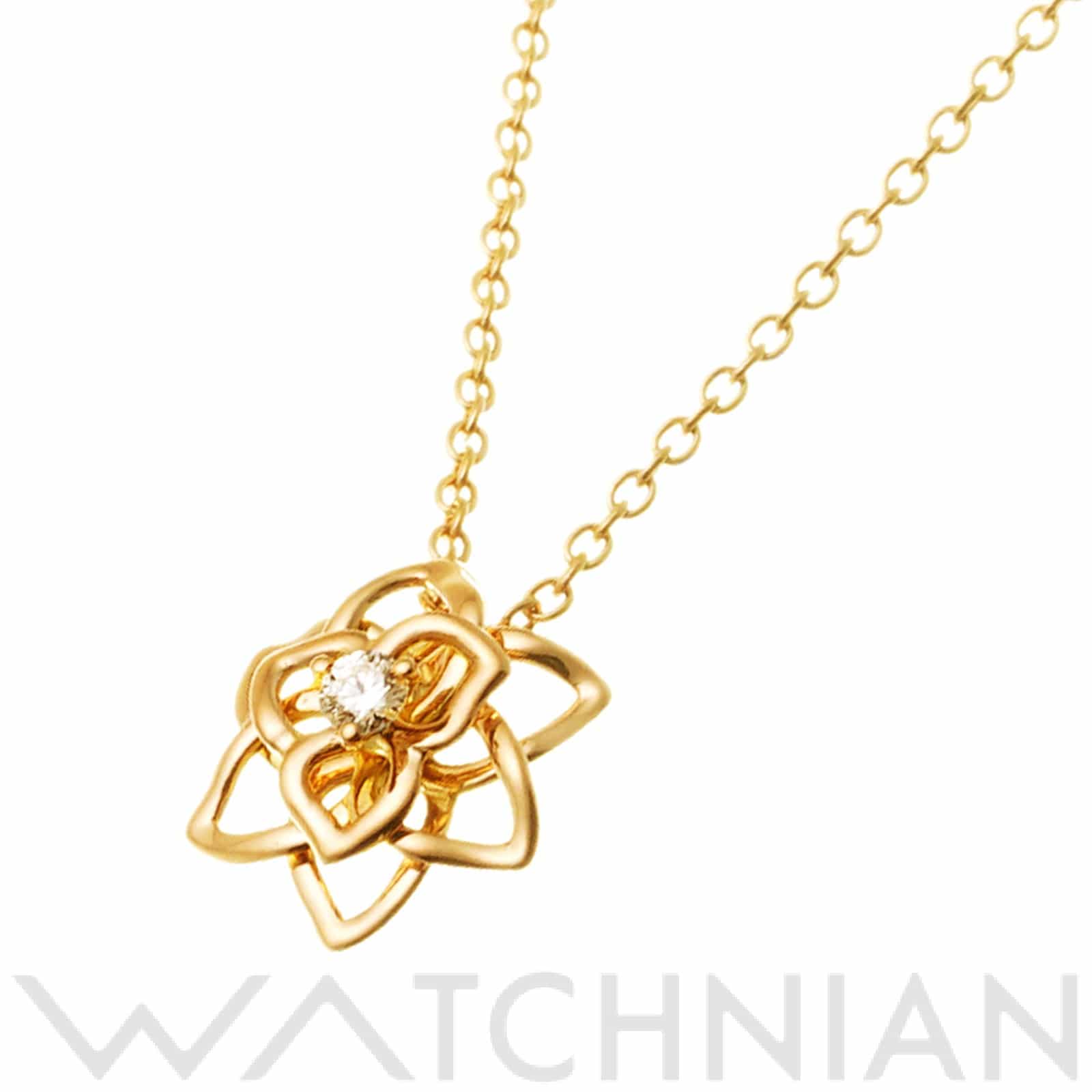 ピアジェ ローズ ペンダント ネックレス K18ピンクゴールド PG/ダイヤモンド レディース ジュエリー 【中古】【jewelry】