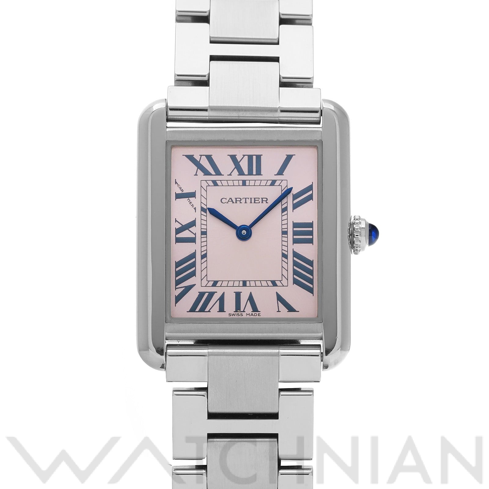 カルティエ タンクソロ SM W5200000 ピンク レディース 時計 【中古】【wristwatch】