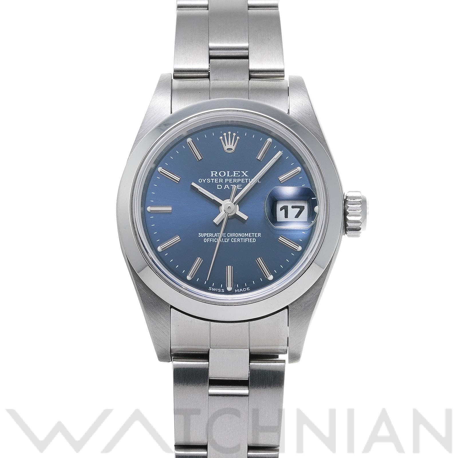 ロレックス オイスター パーペチュアル デイト 79160 ブルー レディース 時計 【中古】【wristwatch】