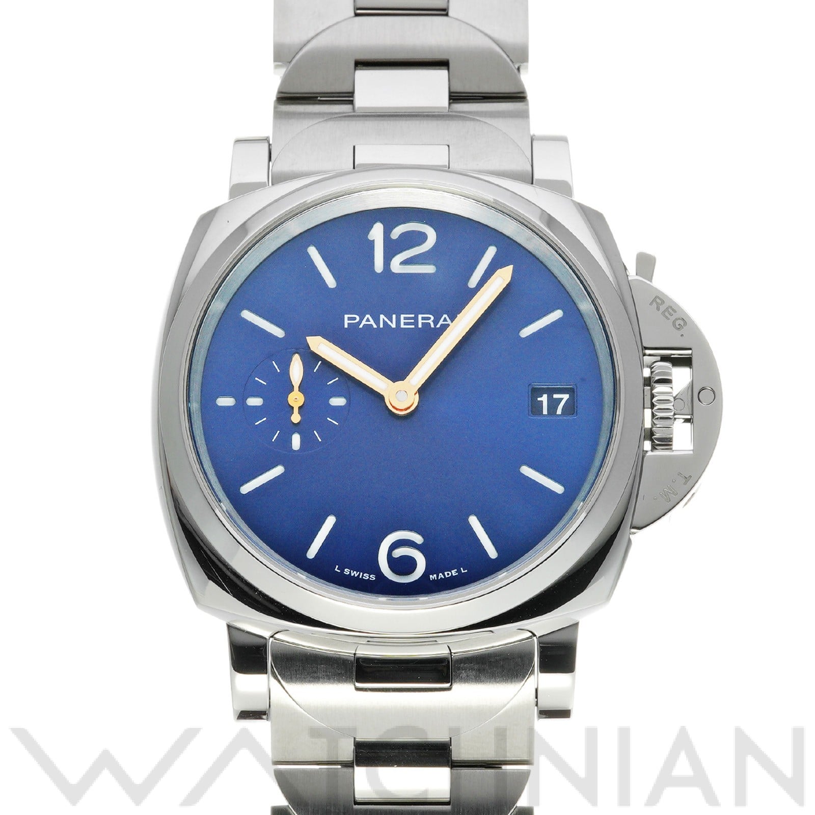 パネライ ルミノール ドゥエ PAM01123 ブルー メンズ 時計 【中古】【wristwatch】