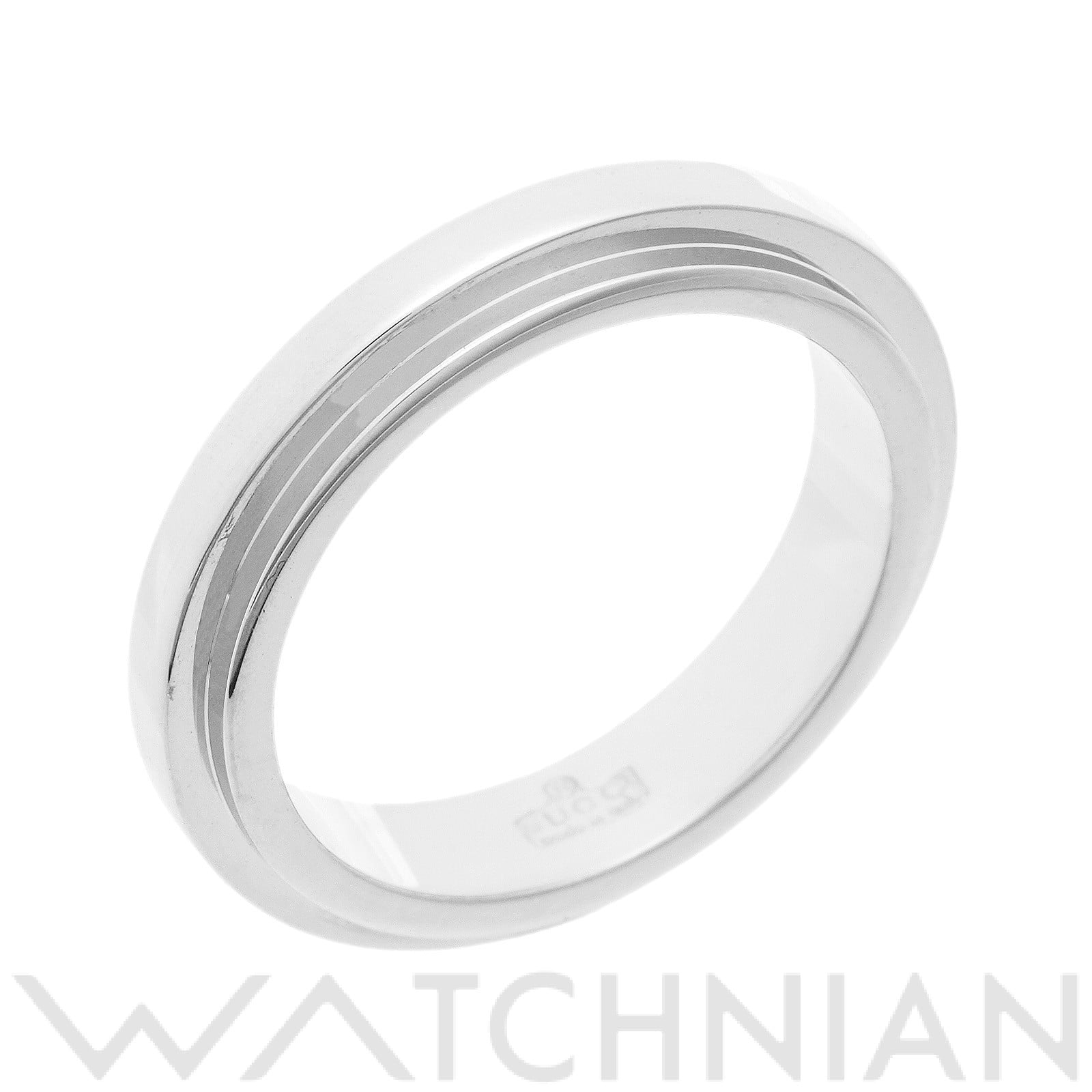 グッチ デザイン リング　約9号 K18ホワイトゴールド WG レディース ジュエリー 【中古】【jewelry】