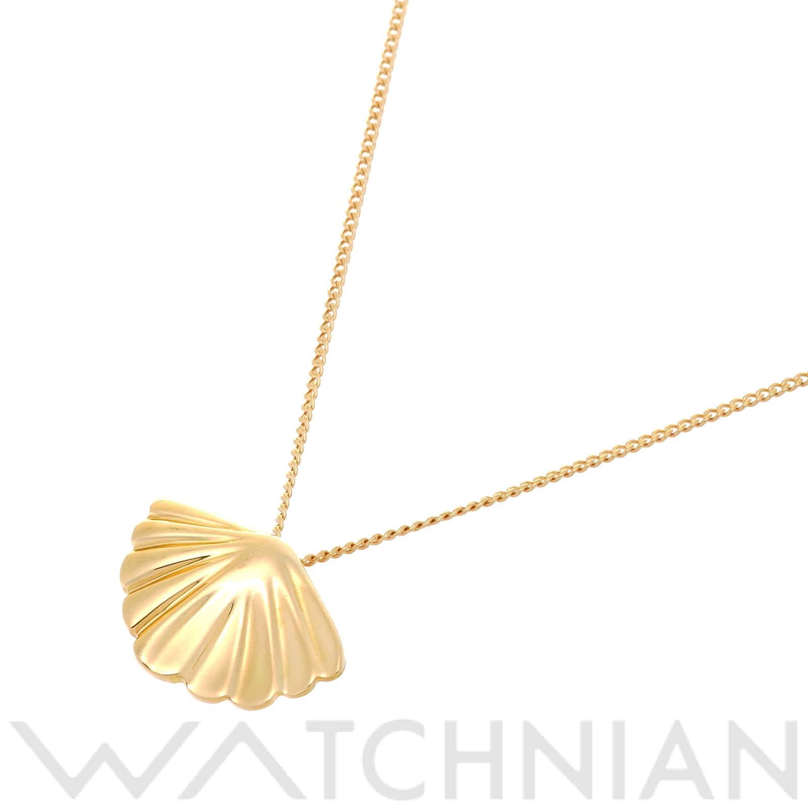 ティファニー シェルモチーフ ペンダント ネックレス K18イエローゴールド YG レディース ジュエリー 【中古】【jewelry】