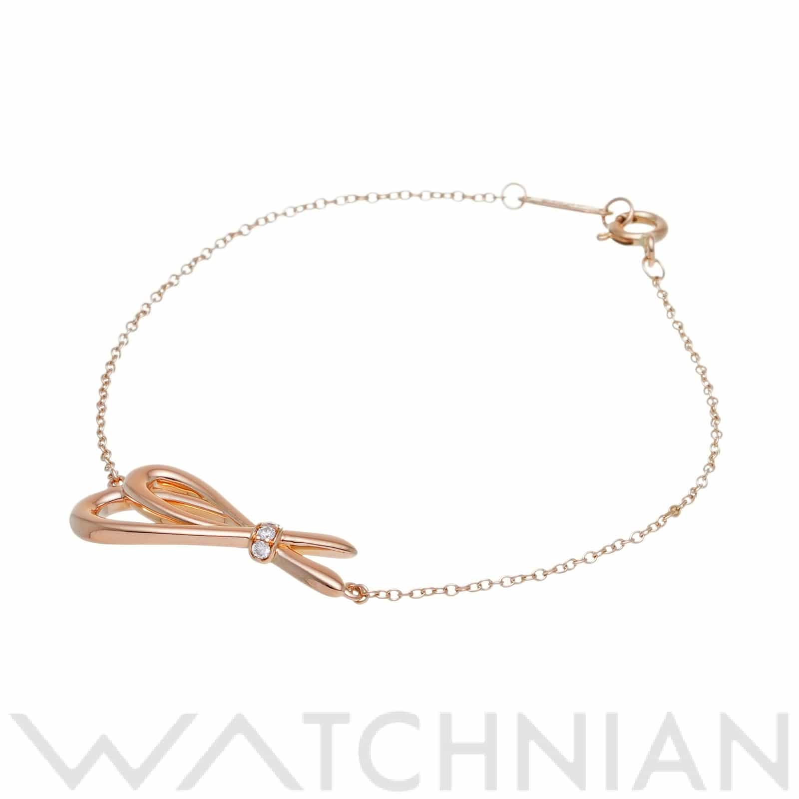 ティファニー ボウ ブレスレット K18ピンクゴールド PG/ダイヤモンド レディース ジュエリー 【中古】【jewelry】