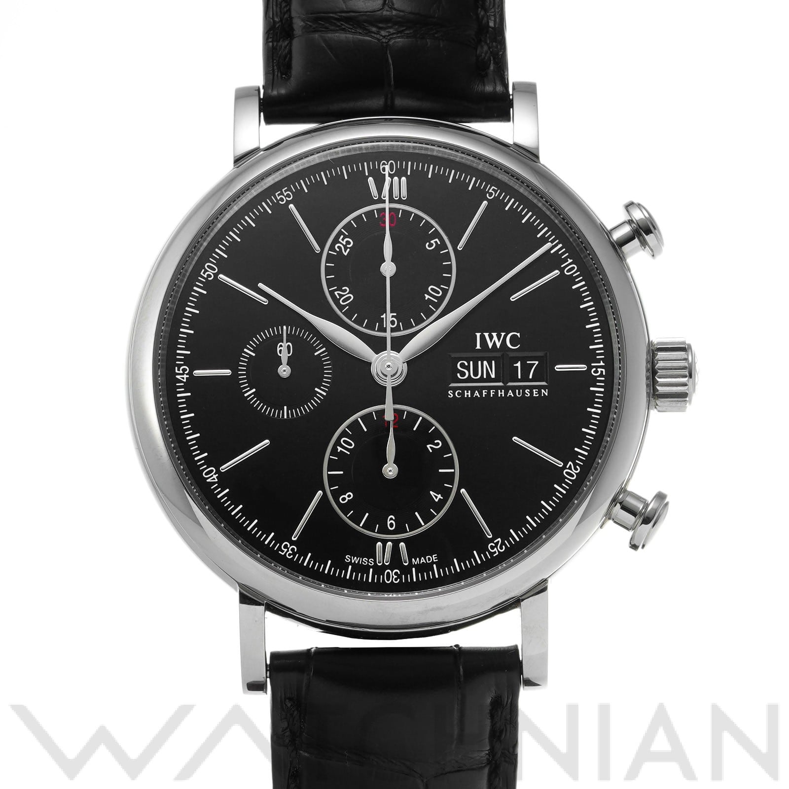 IWC ポートフィノ クロノグラフ IW391008 ブラック メンズ 時計 【中古】【wristwatch】