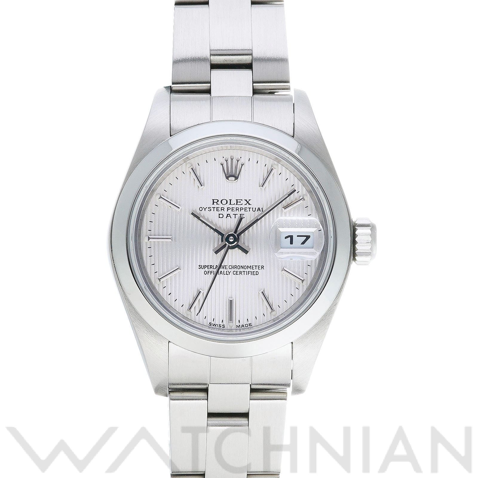 ロレックス オイスター パーペチュアル デイト 79160 シルバータペストリー レディース 時計 【中古】【wristwatch】