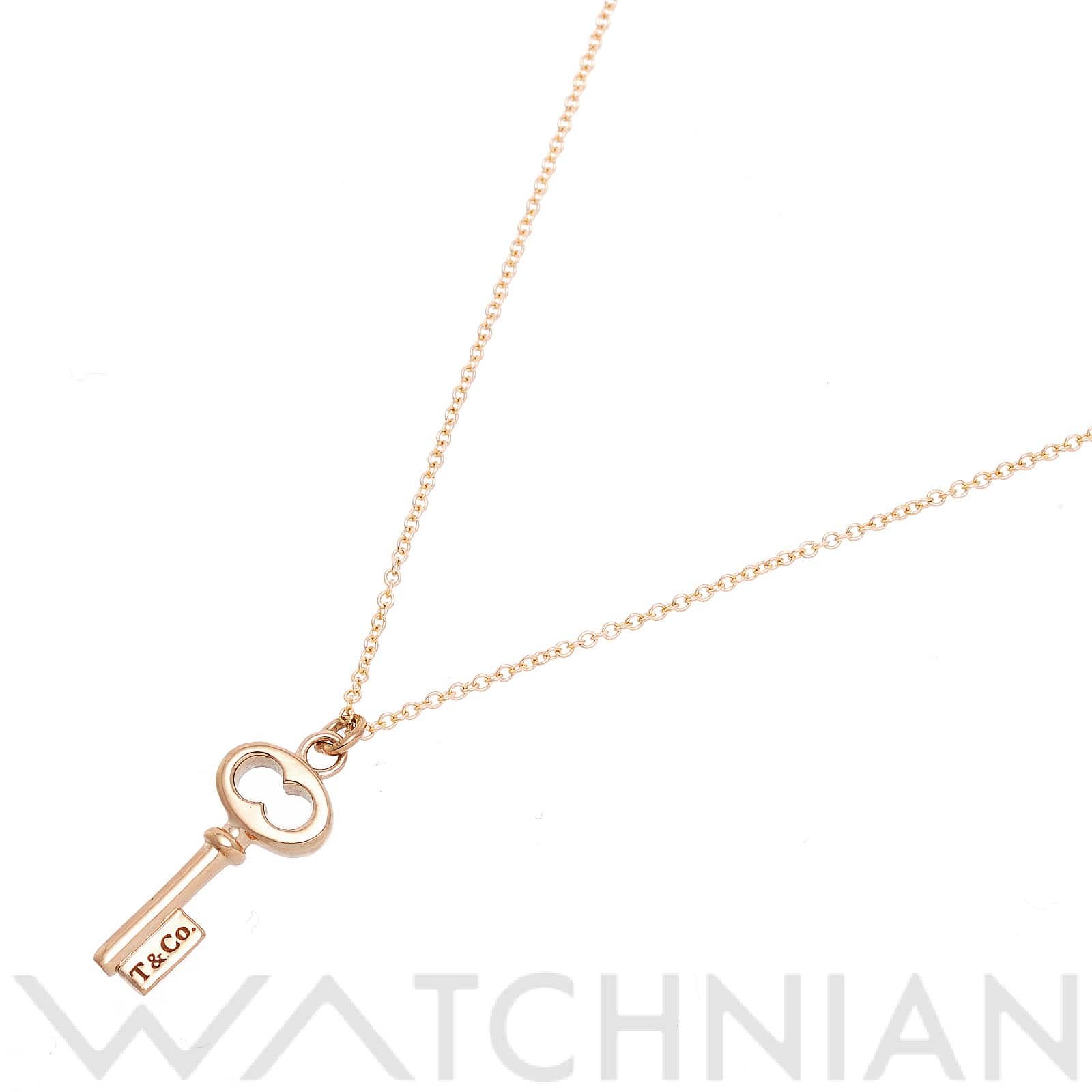 ティファニー オーバルキー ペンダント ネックレス K18ピンクゴールド PG レディース ジュエリー 【中古】【jewelry】