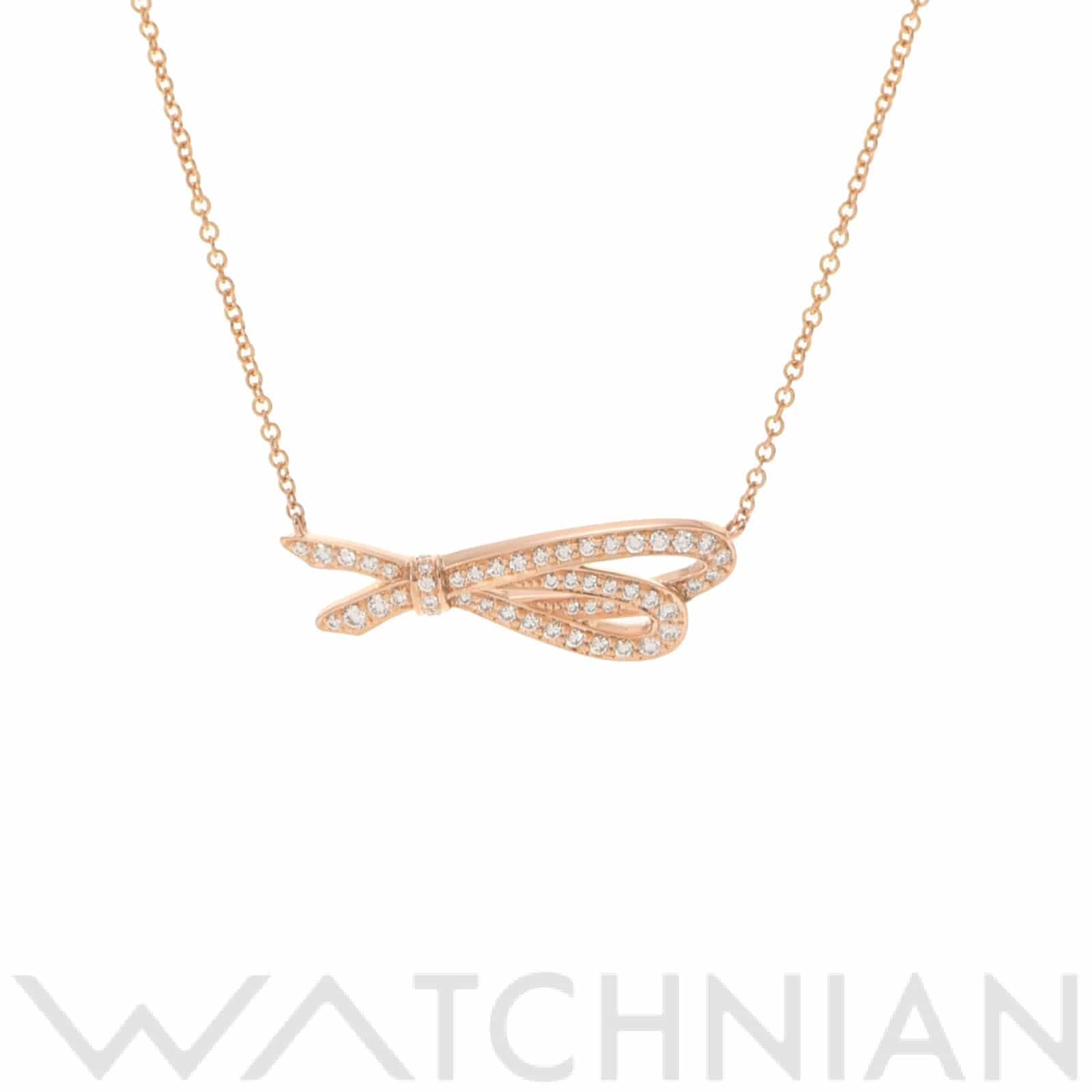 ティファニー ボウ パヴェダイヤ K18PG/ダイヤ レディース ジュエリー 【中古】【jewelry】
