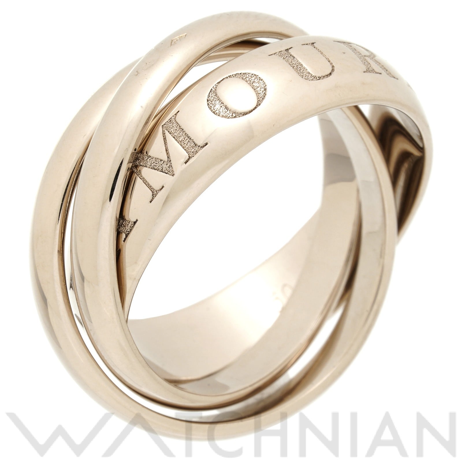 カルティエ トリニティ リング　#55(約15号) K18ホワイトゴールド WG レディース ジュエリー 【中古】【jewelry】