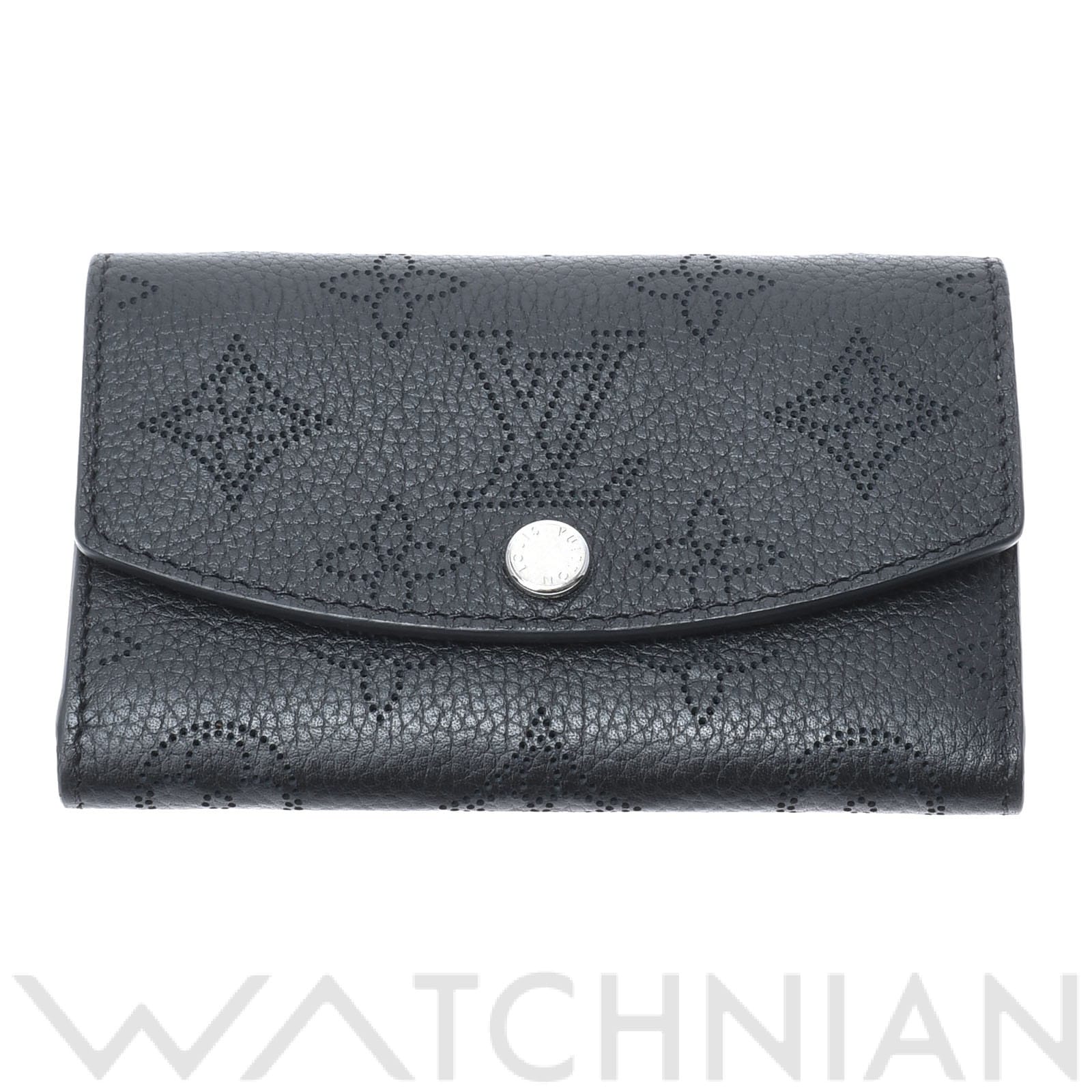 ルイ ヴィトン モノグラムマヒナ ポルトモネアナエ ブラック M64049 レザー レディース 財布 【中古】【purse】