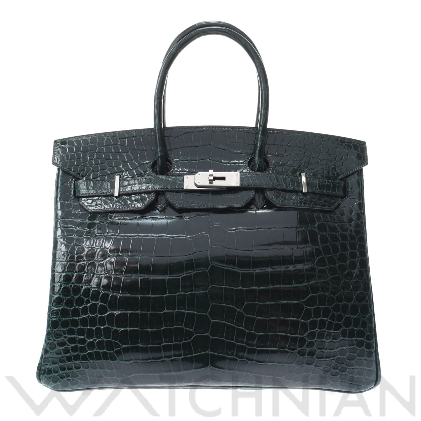 エルメス バーキン 35 ヴェールフォンセ/パラジウム金具 ポロサス ユニセックス バッグ 【中古】【bag】