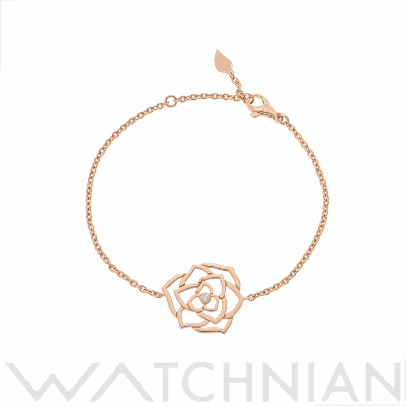 ピアジェ ローズ 1Pダイヤ 薔薇 K18ピンクゴールド PG/ダイヤモンド レディース ジュエリー 【中古】【jewelry】