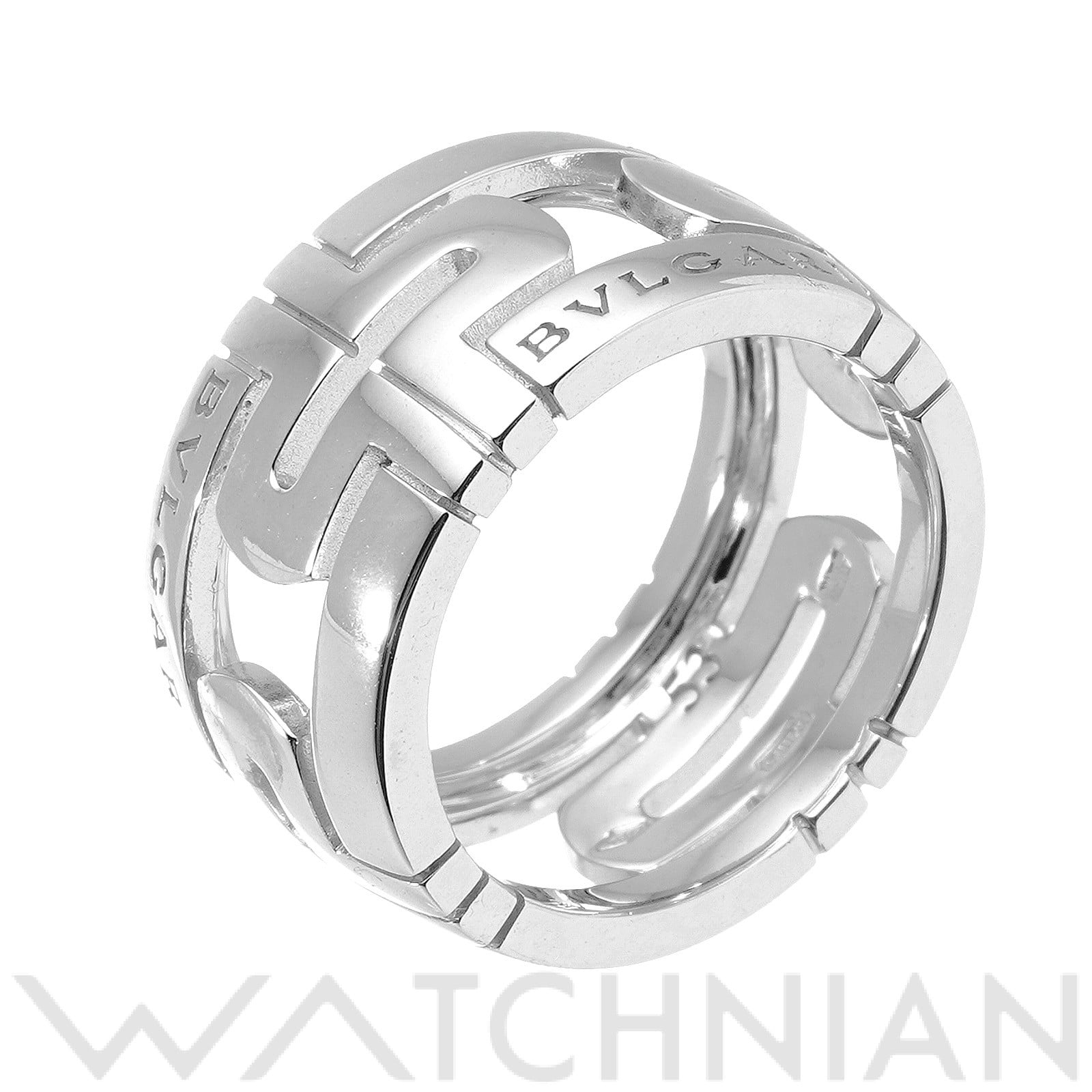 ブルガリ パレンテシ リング　#53(約13号) K18ホワイトゴールド WG レディース ジュエリー 【中古】【jewelry】