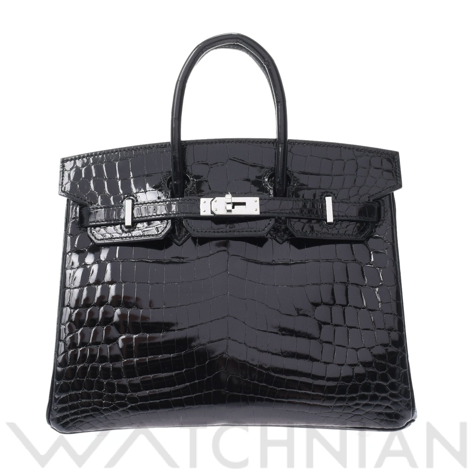 エルメス バーキン 25 黒/パラジウム金具 ニロティカス レディース バッグ 【未使用】【bag】