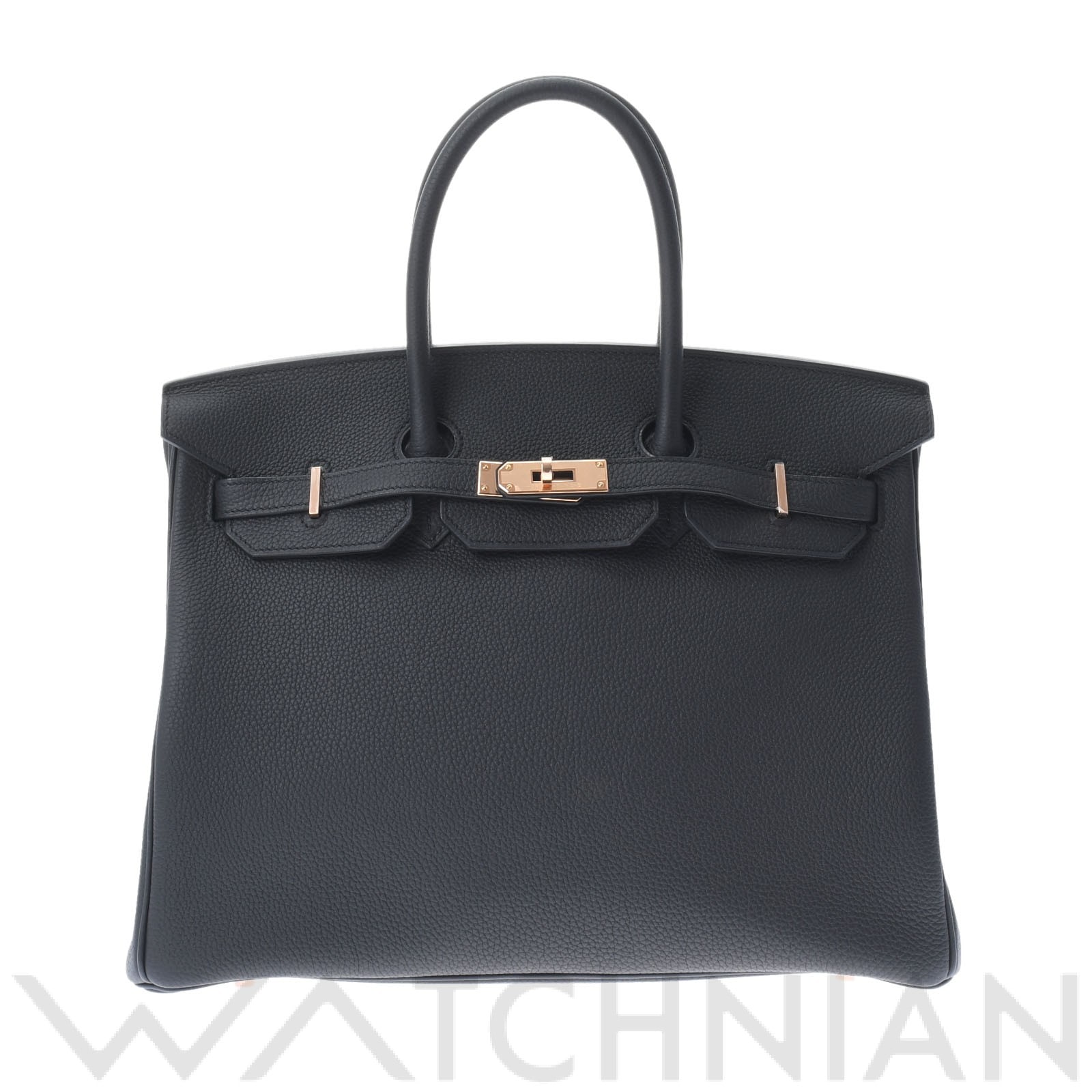 エルメス バーキン 35 黒/ローズゴールド金具 トゴ ユニセックス バッグ 【新品】【bag】