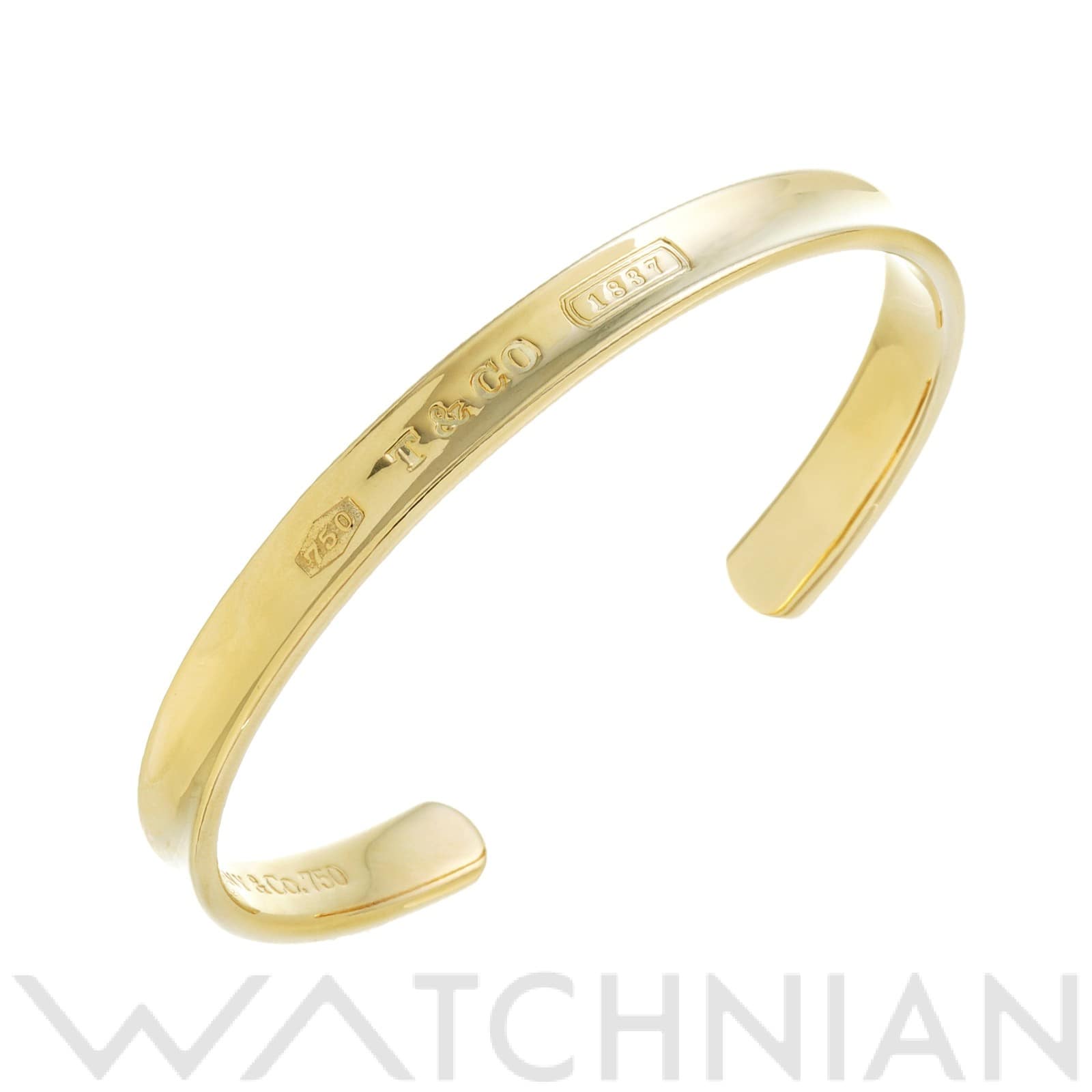 ティファニー 1837 バングル K18イエローゴールド YG レディース ジュエリー 【中古】【jewelry】