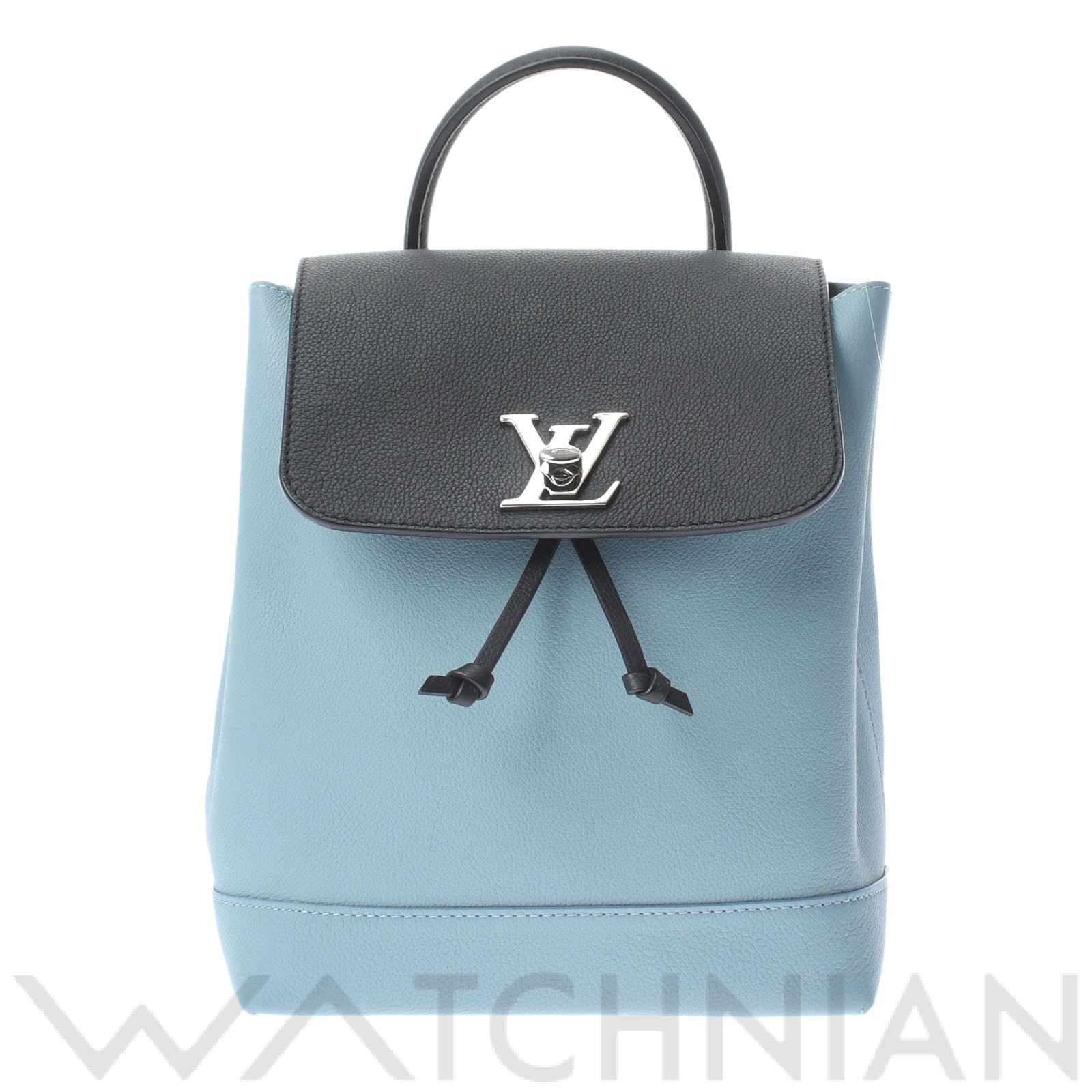 ルイ ヴィトン ロックミーバックパック ブラック/ブルーシェル M43170 カーフ レディース バッグ 【中古】【bag】
